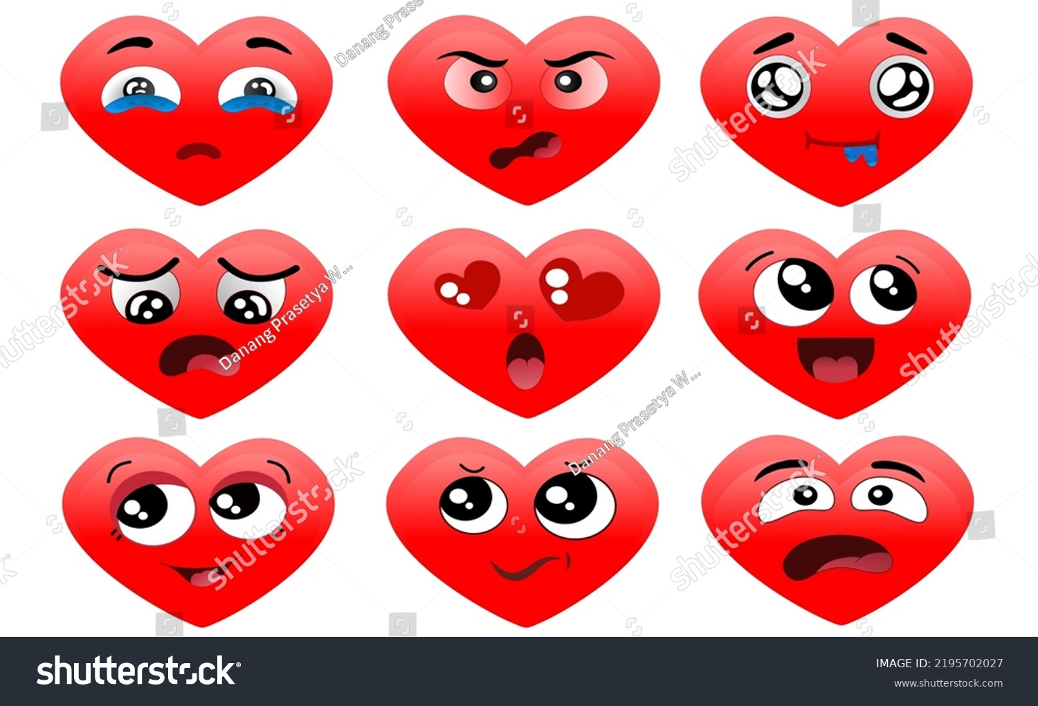 Illustration Vector Graphic Love Emoticon Perfect Stock Vector (Royalty ...