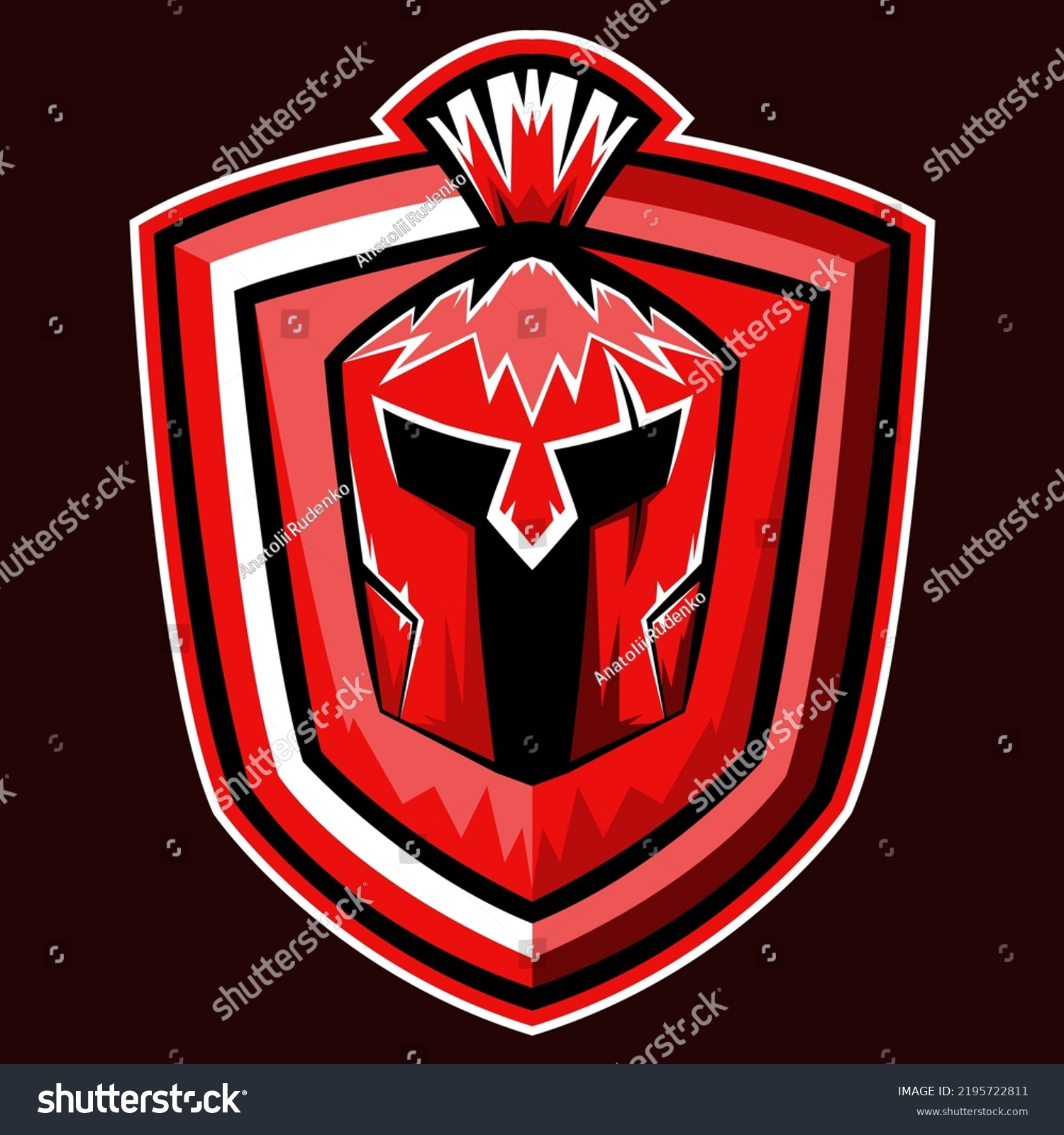 Knight Helmet Shield Logo Design Design Stock Vector Royalty Free