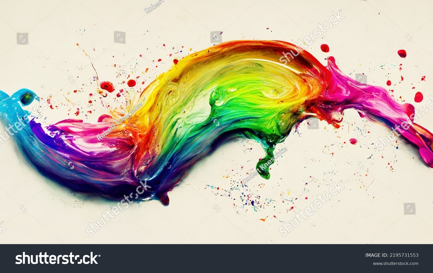 Rainbow Color Paint Splashes Lgbtqi Pride Stock Illustration 2195731553 ...