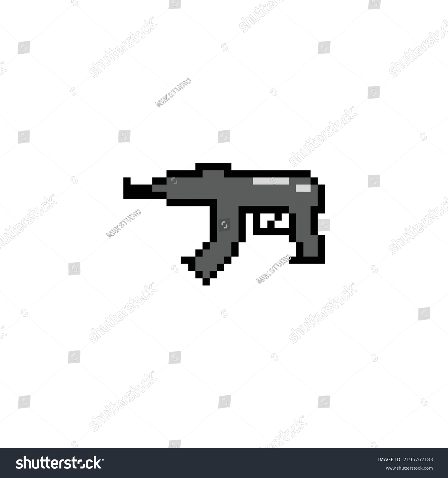 Pixel Art Smg Icon Design Vector Stock Vector (Royalty Free) 2195762183 ...