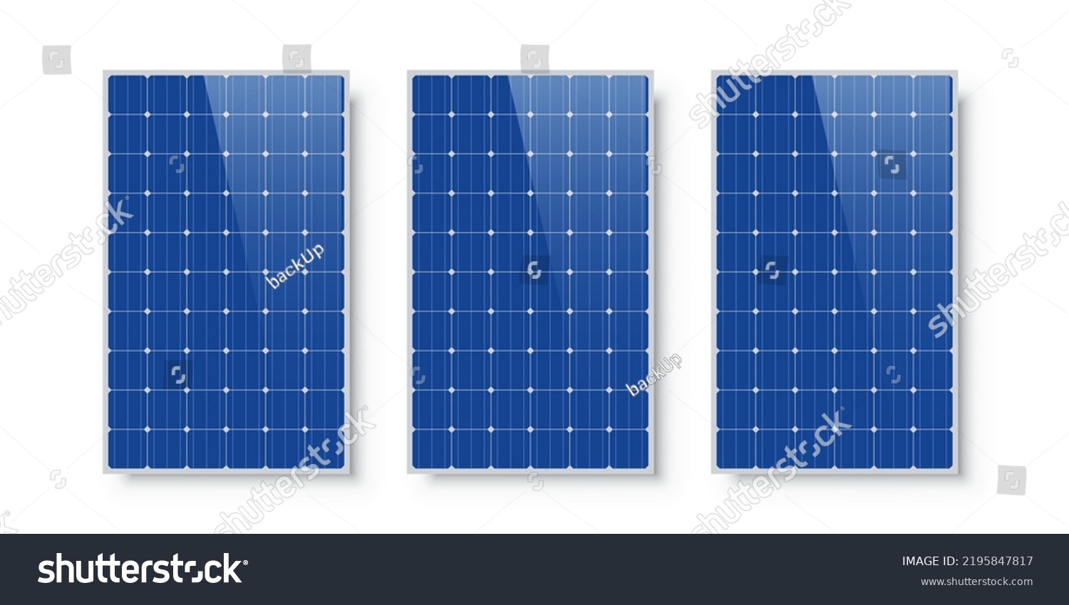 Solar Panels Isolated On White Background Stock Vector (royalty Free 