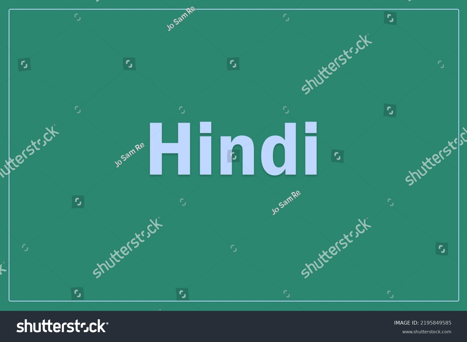 Word Hindi Isolated Background Green Color Stock Illustration ...