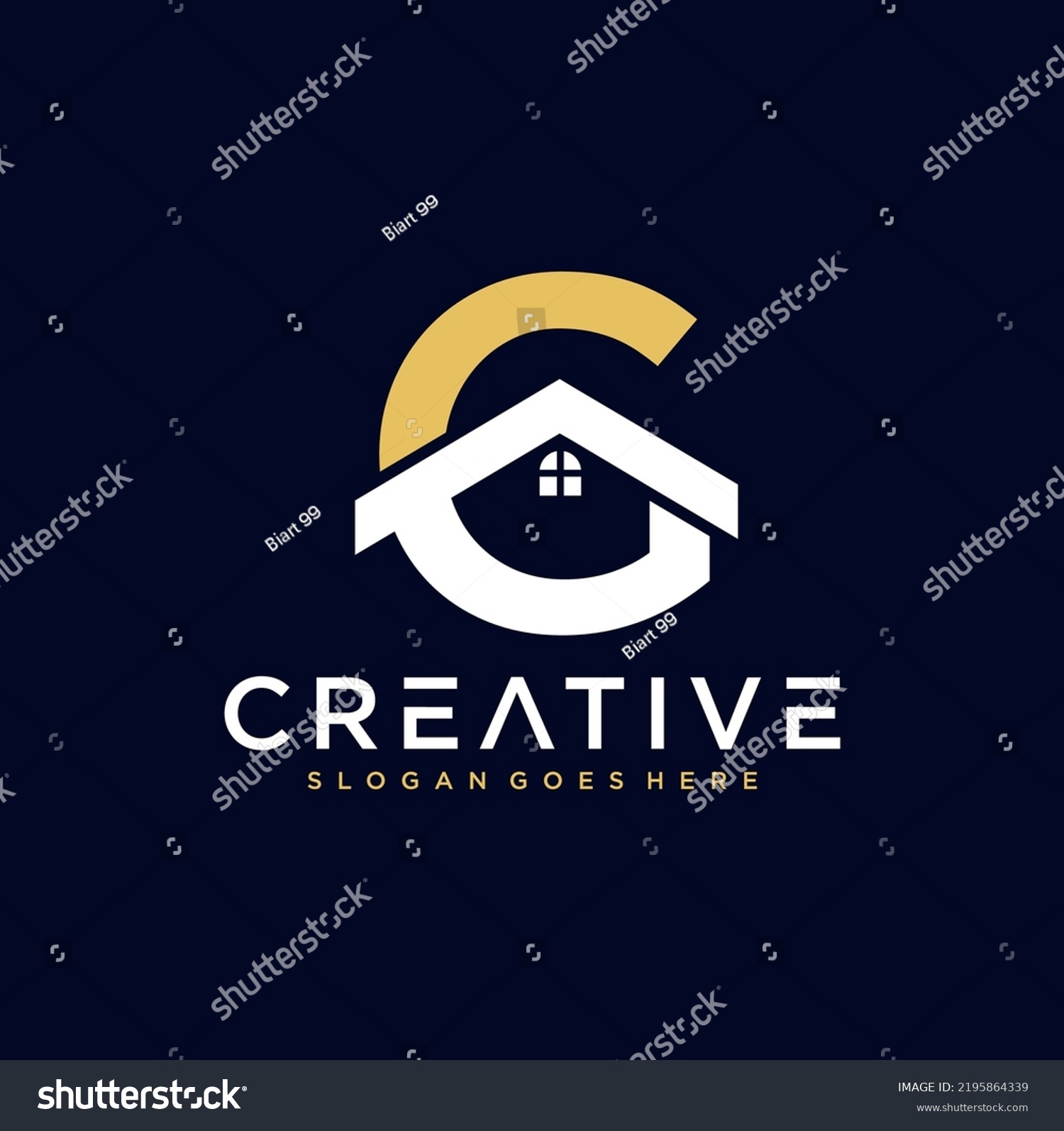 Letter G Home Logo Design Stock Vector (Royalty Free) 2195864339 ...