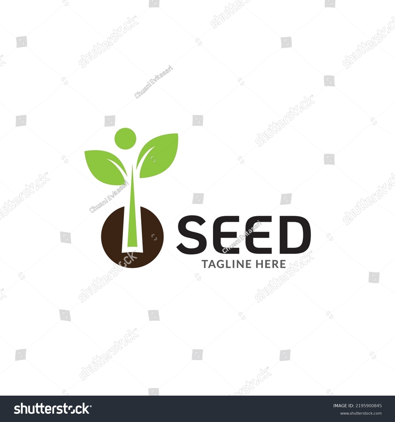 Green Seed Logo Type Illustration Stock Vector (Royalty Free ...