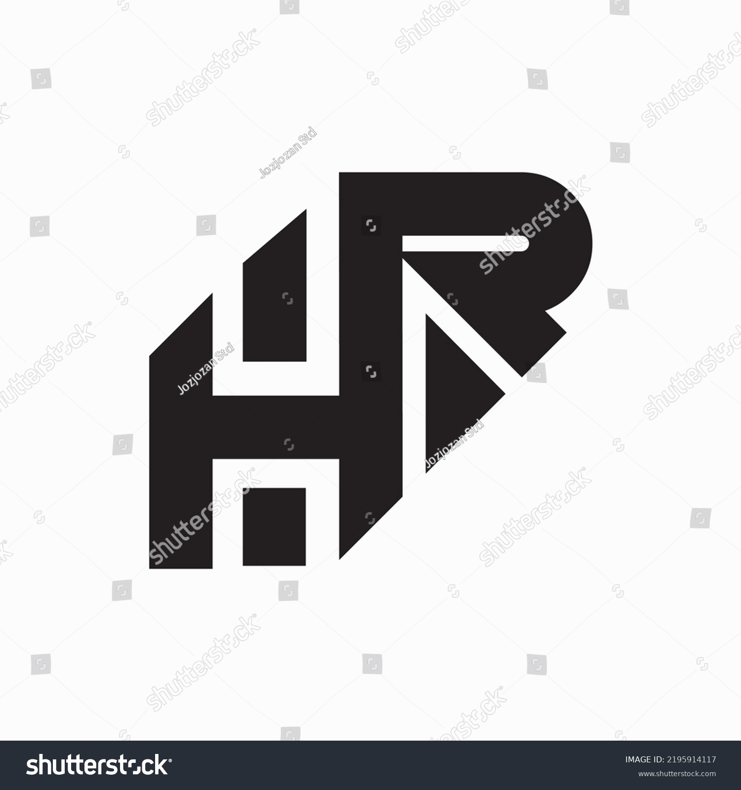 Hr Letter Industrial Logo Vector Image Stock Vector (Royalty Free ...