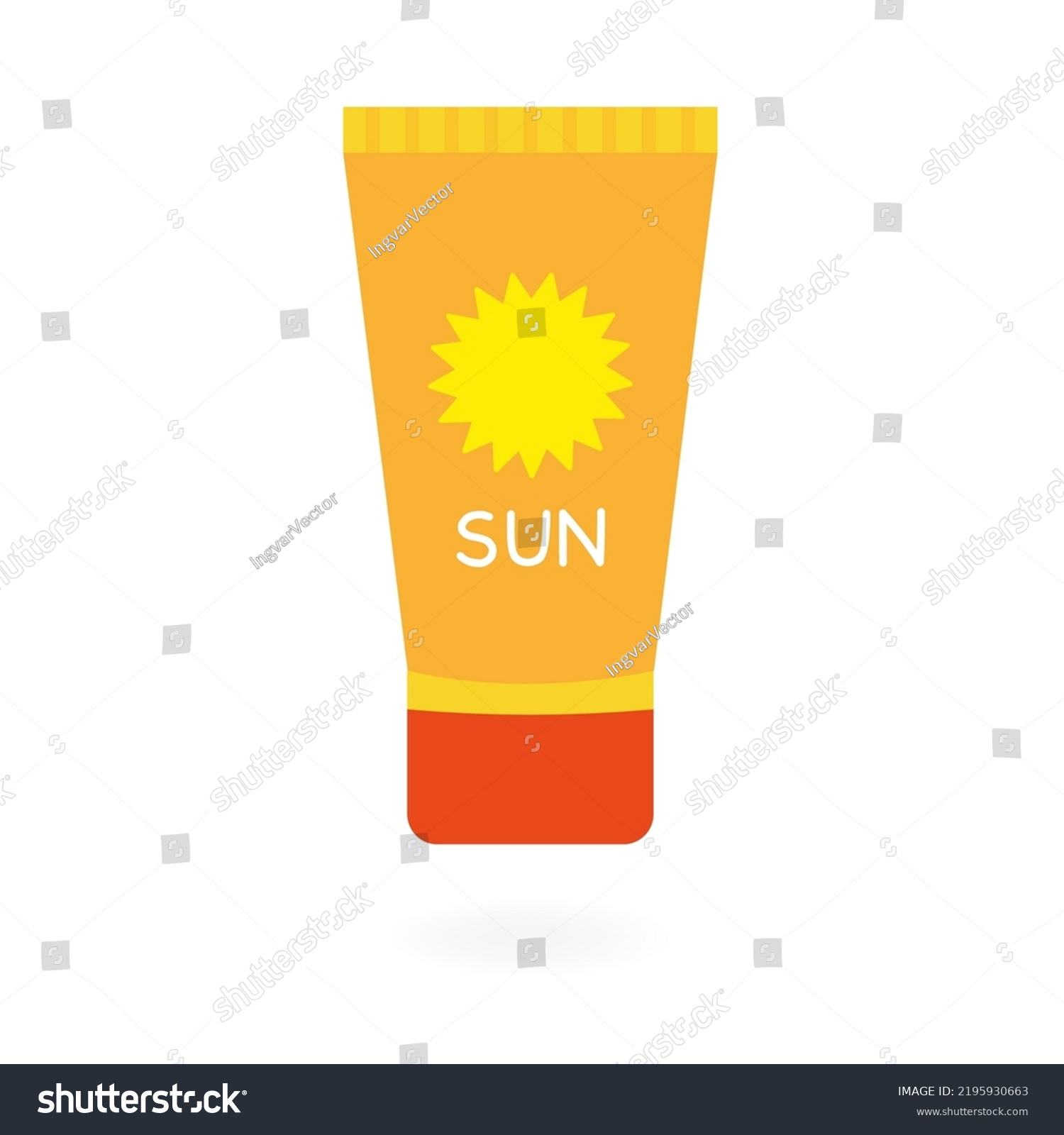 Sunscreen Tanning Skin On White Background Stock Vector (Royalty Free ...