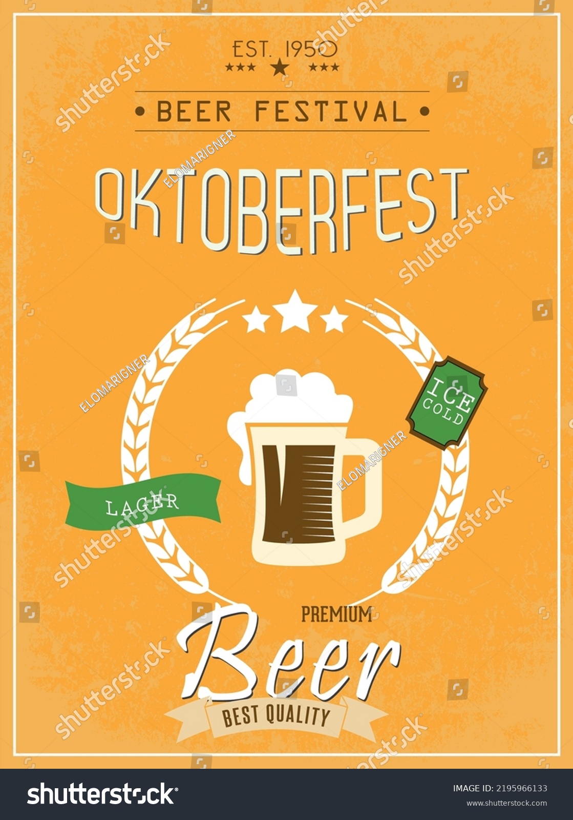 Octoberfest Beer Festival Poster Template Background Stock Vector ...