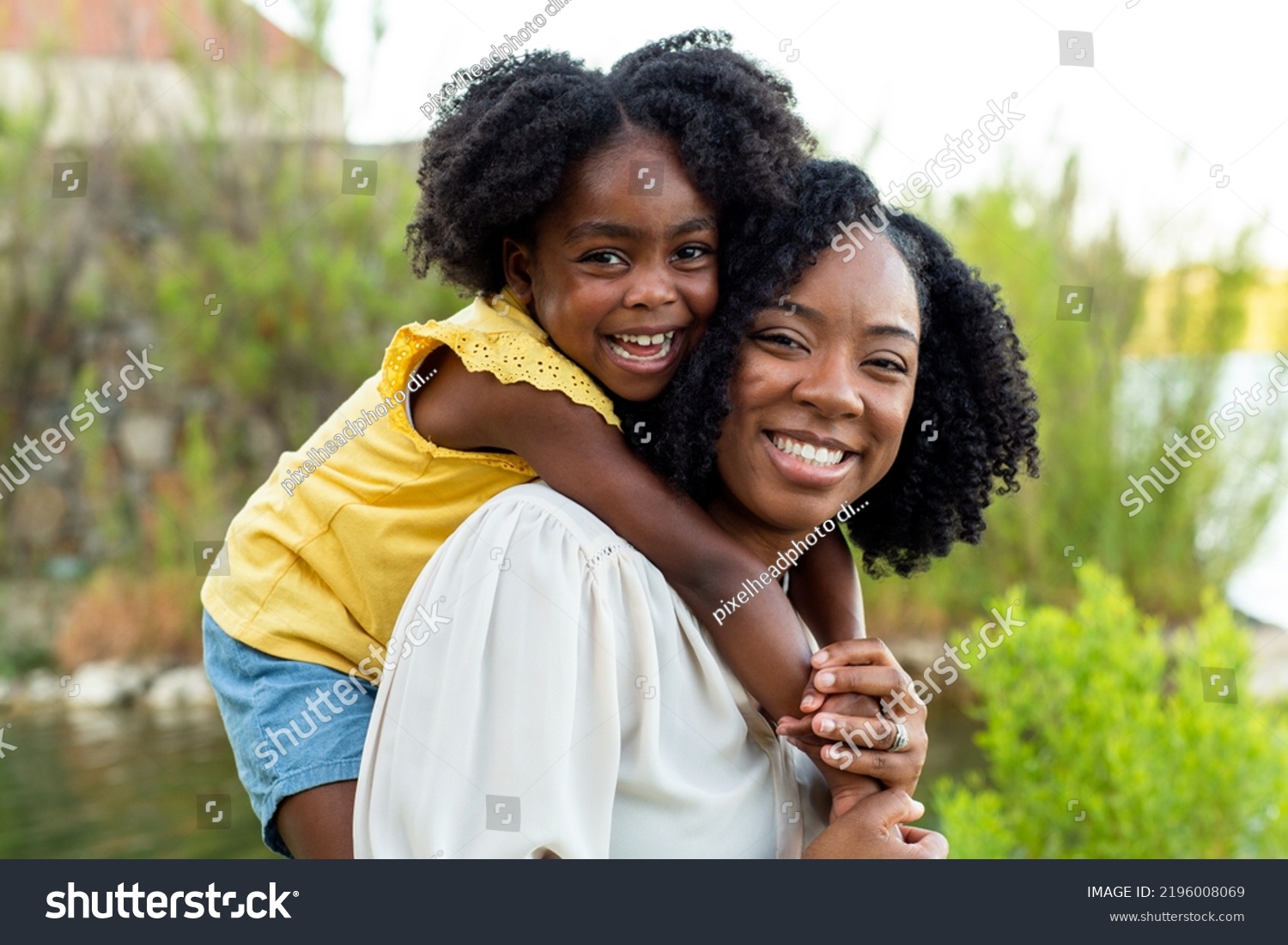 Black Mom Her Beautiful Daughter Stock Photo 2196008069 Shutterstock