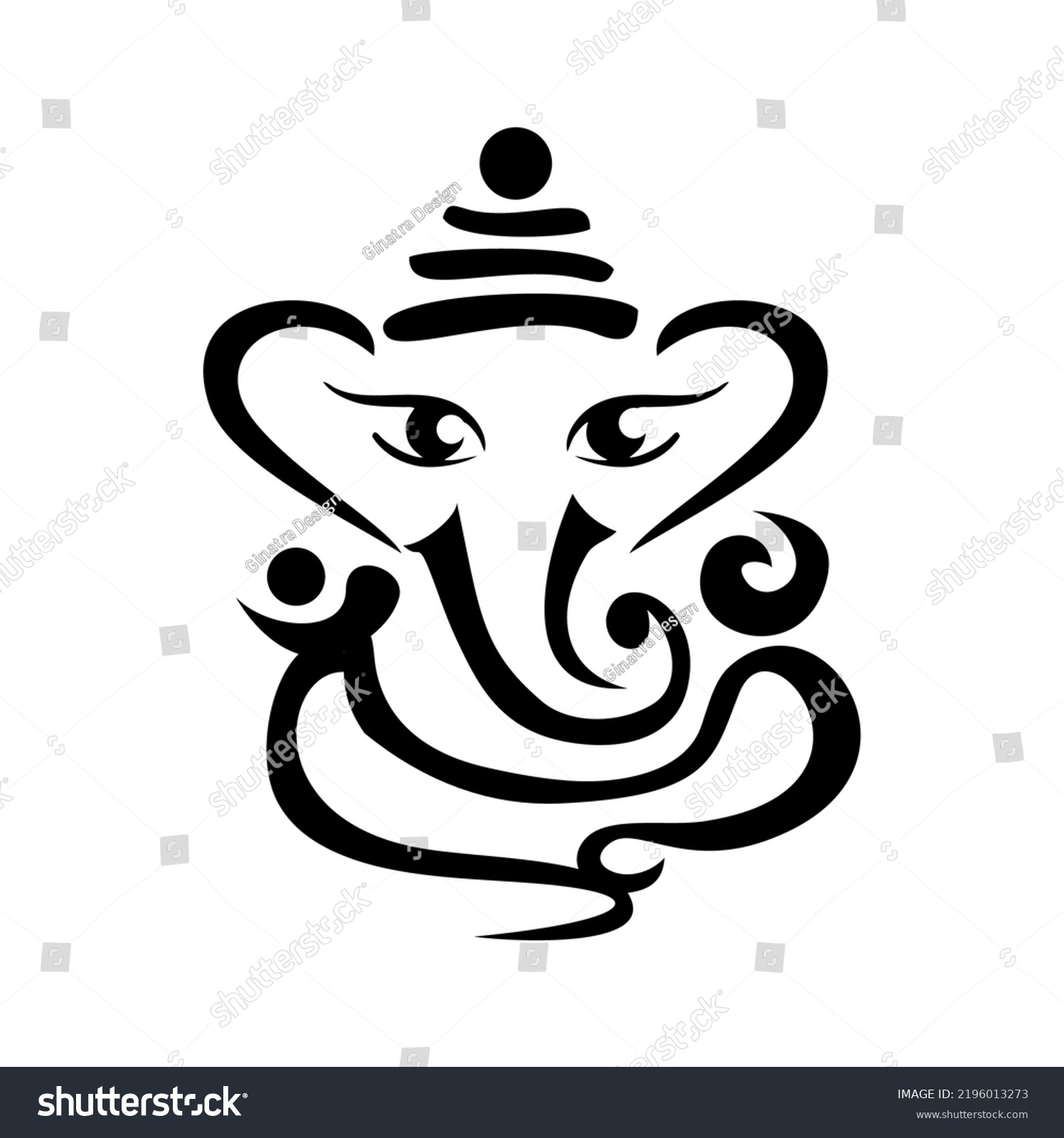 Lord Ganesh Ganesh Puja Ganesh Chaturthi Stock Vector (Royalty Free ...