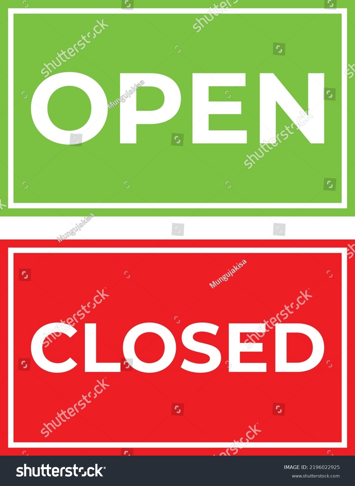 Open Closed Door Sign Stock Vector (Royalty Free) 2196022925 | Shutterstock