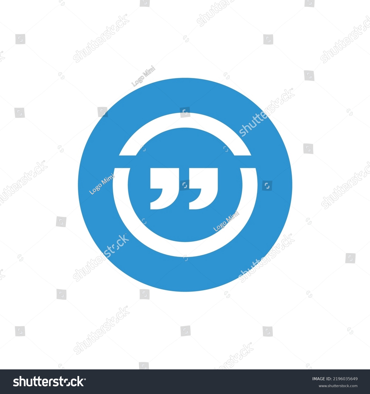 Quotation Mark Logo Icon Design Simple Stock Vector (Royalty Free ...