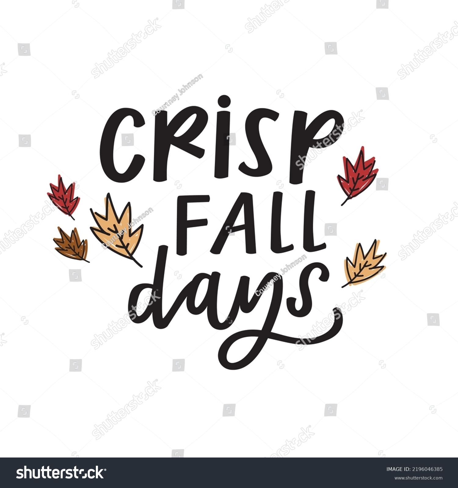 Crisp Fall Days Vector Graphic Stock Vector (Royalty Free) 2196046385