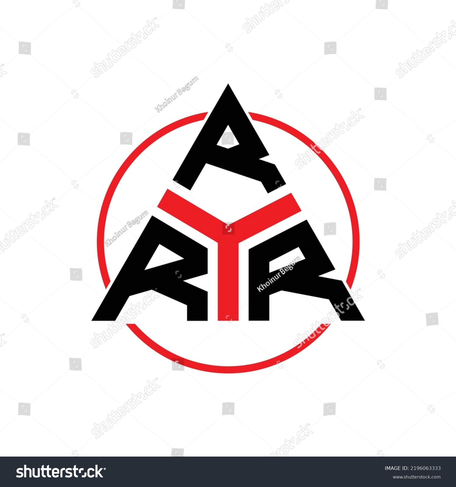 Rrr Threeletter Triangle Iconic Logo Design Stock Vector Royalty Free