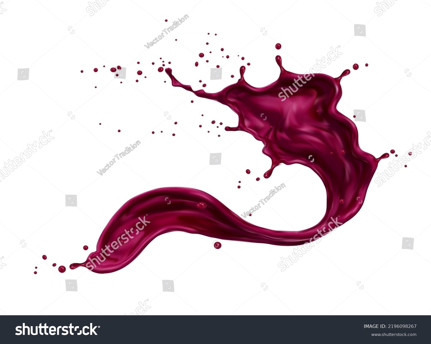 Blueberry Blackberry Juice Yogurt Swirl Splash Stock Vector (Royalty ...