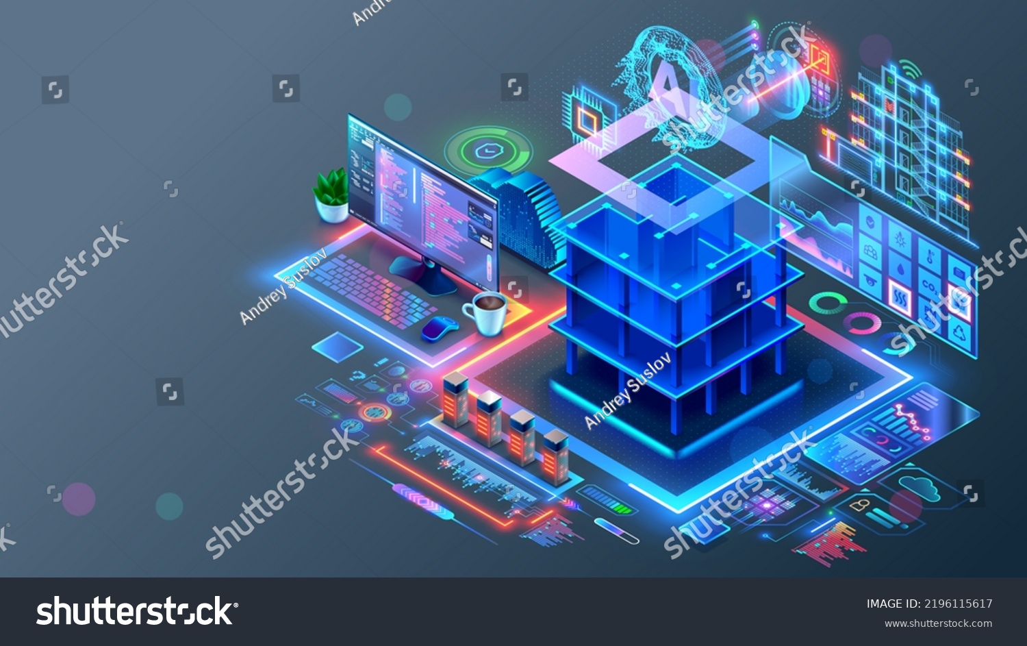 Smart House System Programming Software Engineering Stock Illustration ...