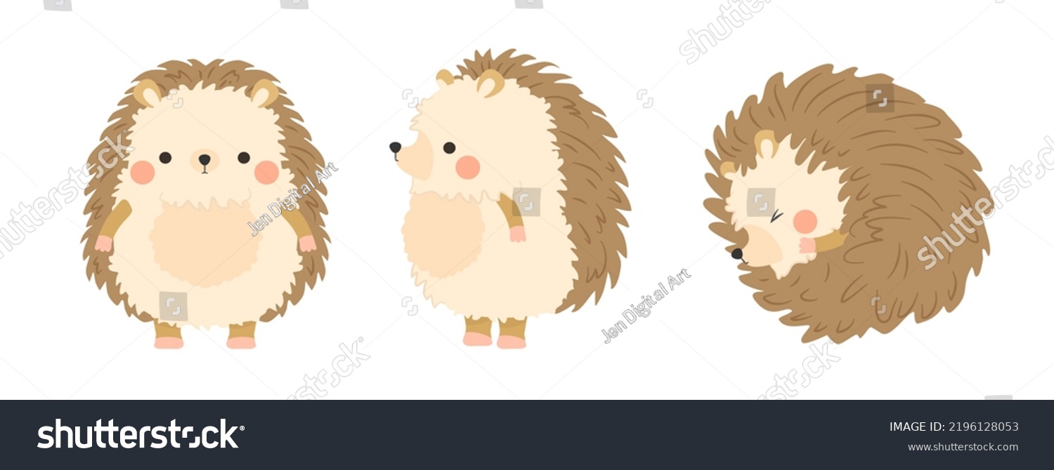 Cute Brown Hedgehog Vector Images Hedgehog Stock Vector (Royalty Free ...