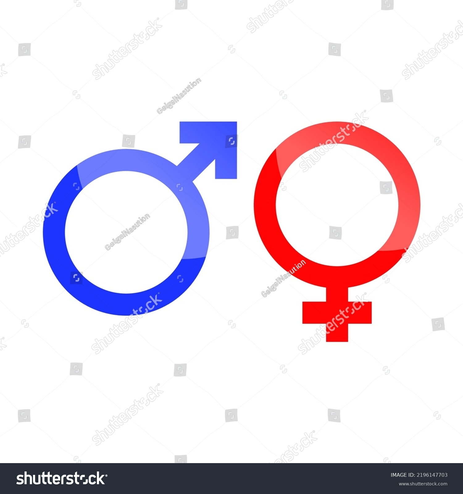 Vector Illustration Gender Symbols Male Female Stock Vector Royalty Free 2196147703 Shutterstock 7860