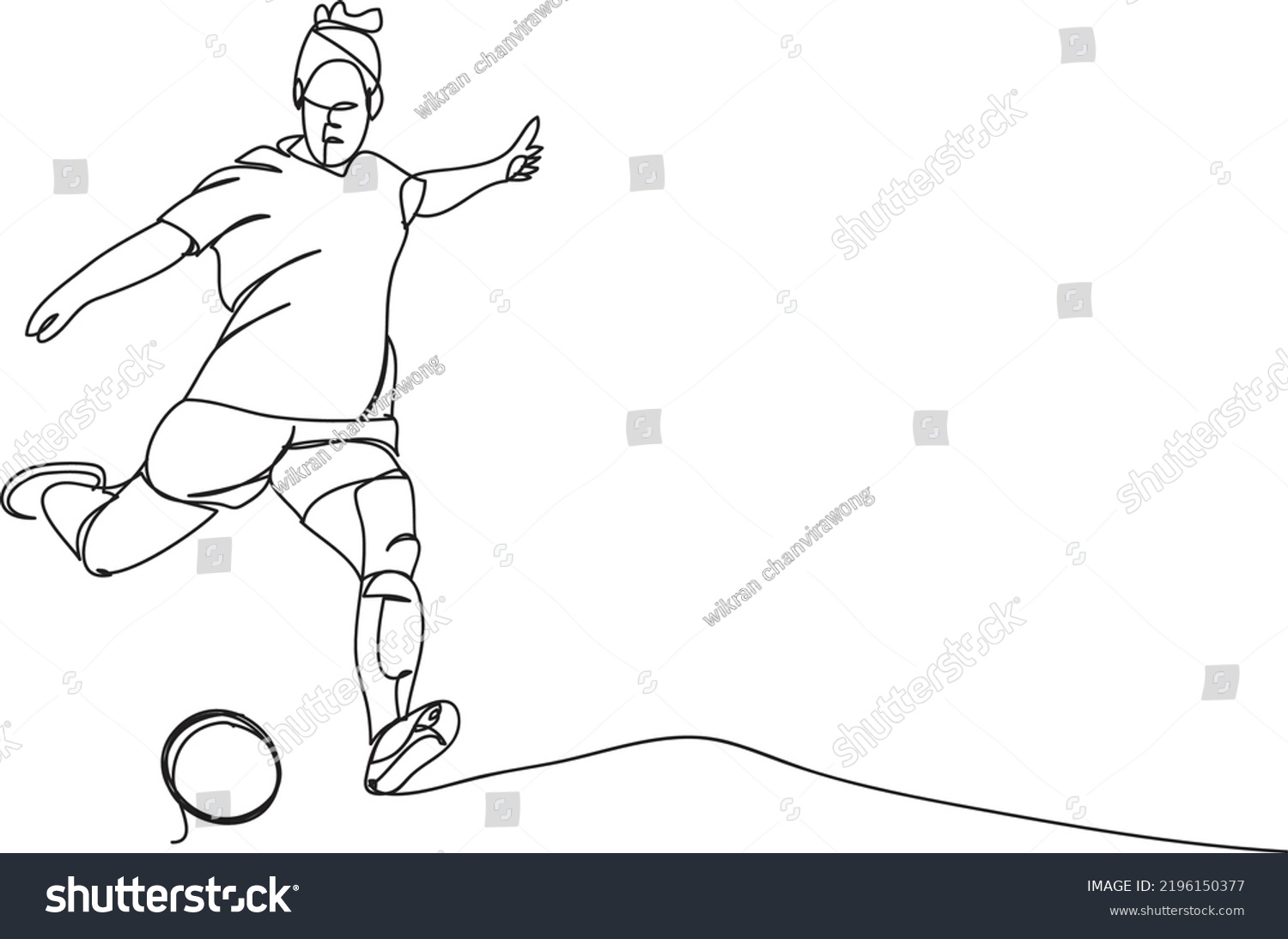 football-play-line-drawing-vector-illustration-stock-vector-royalty