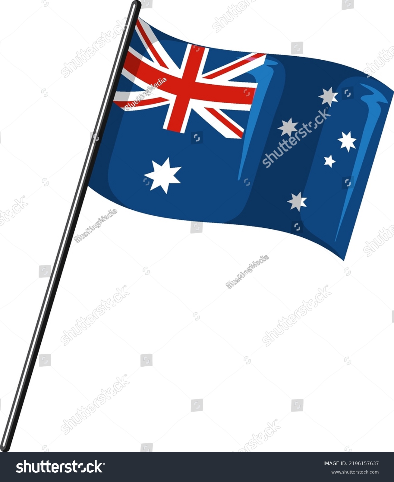 Australian Flag Pole Illustration Stock Vector (Royalty Free ...