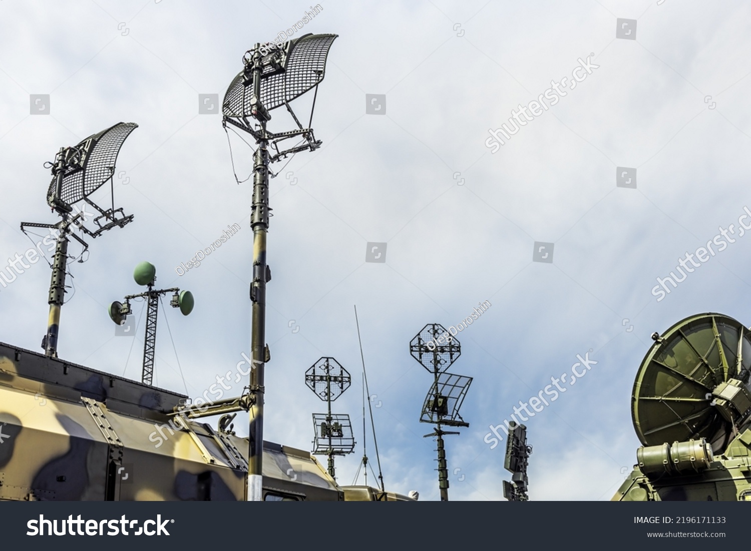 Antennas Radar Detection Station Antiaircraft Missile Stock Photo ...