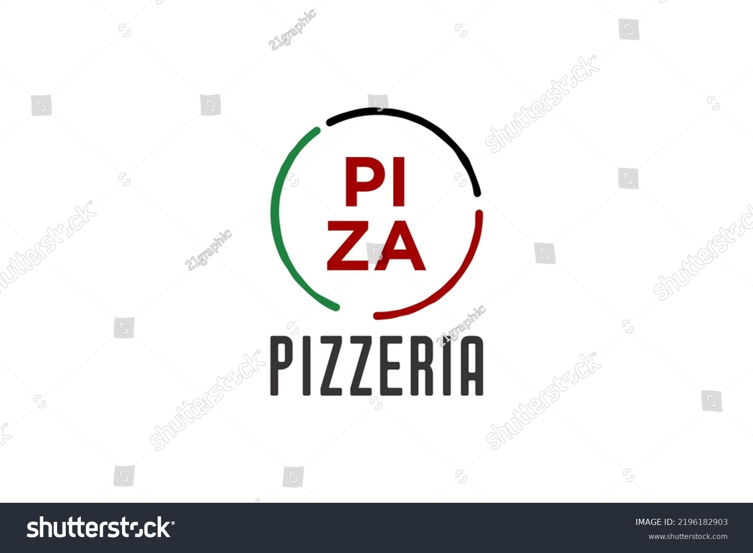 Italian Pizzeria Logo Design Fast Food Stock Vector (Royalty Free ...