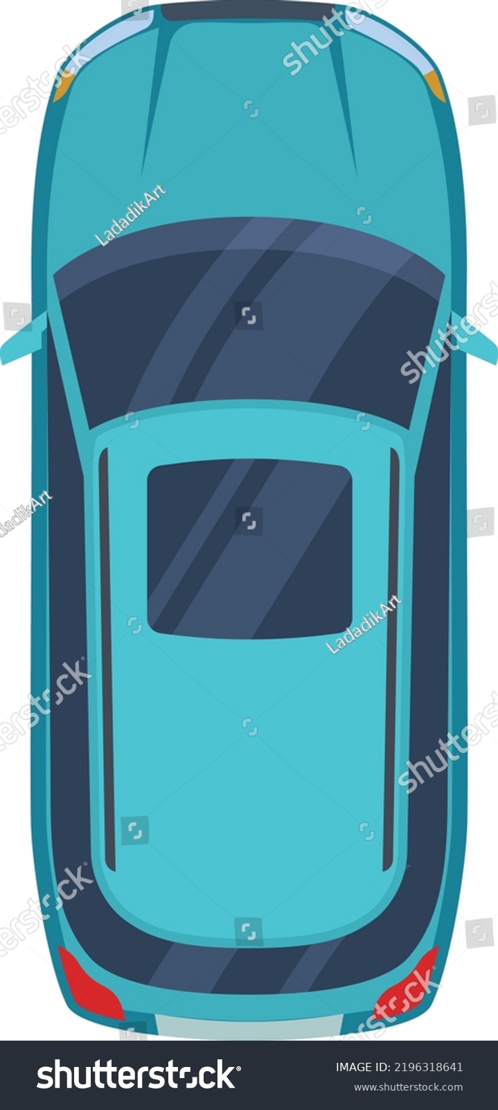 Car Top View City Road Transport Stock Vector (Royalty Free) 2196318641 ...