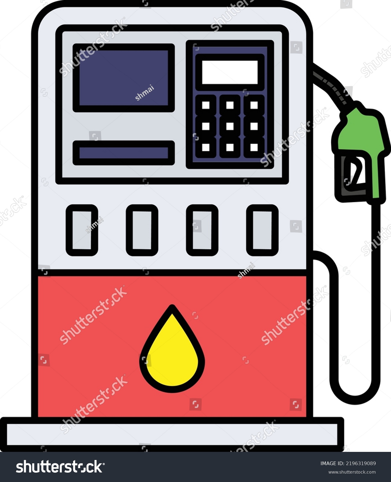 Digital Fuel Dispenser Concept Automated Biofuels Stock Vector (Royalty