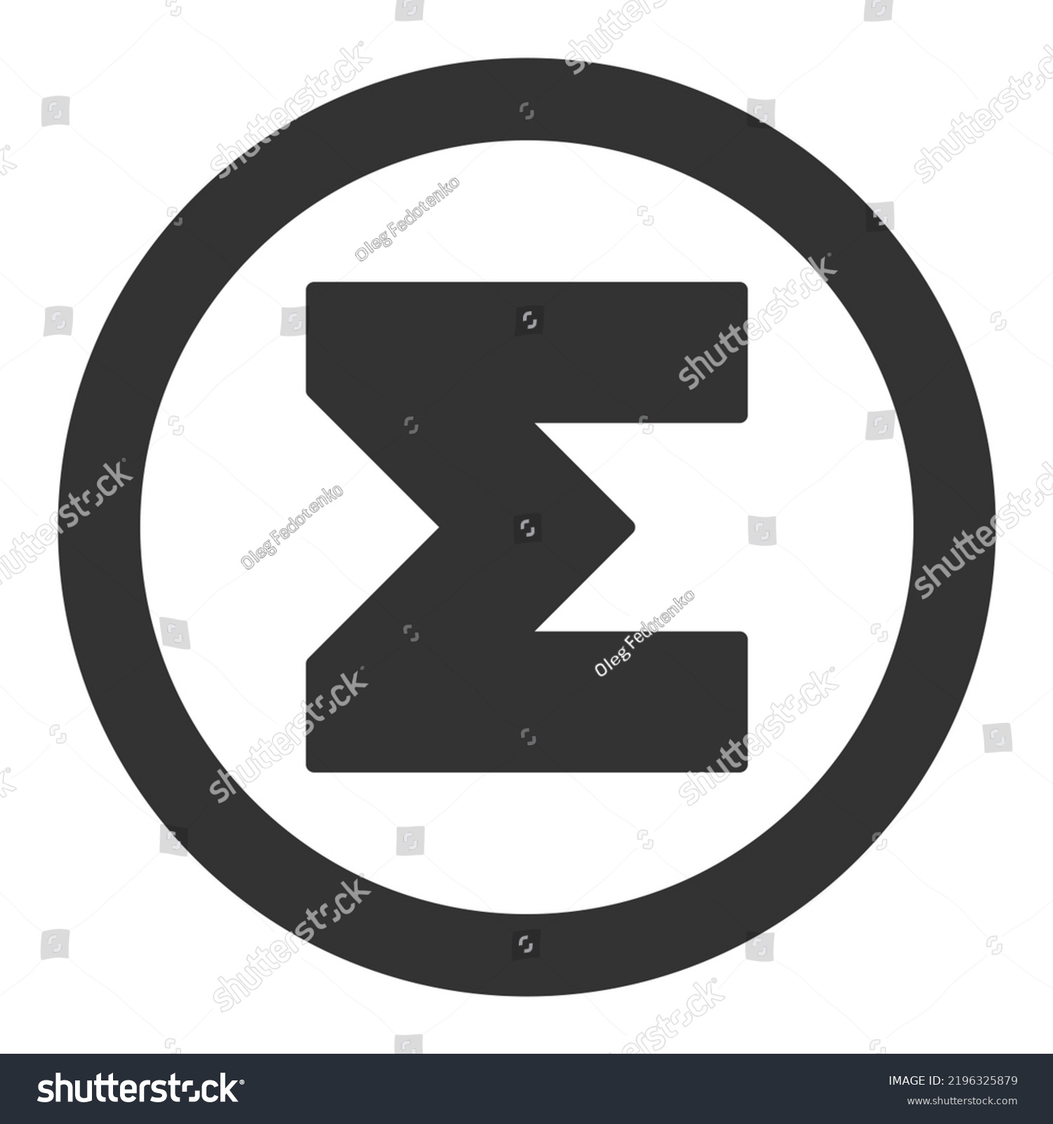 Sigma Sum Round Sign Icon Illustration Stock Vector (Royalty Free ...