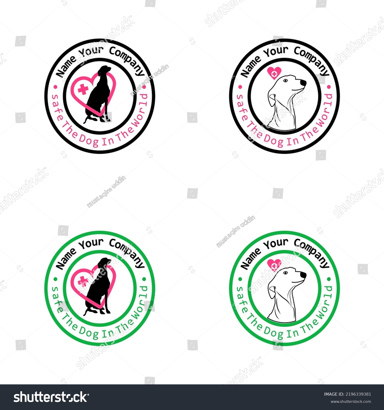 Collection Dog Rescue Brand Logos World Stock Vector (Royalty Free ...