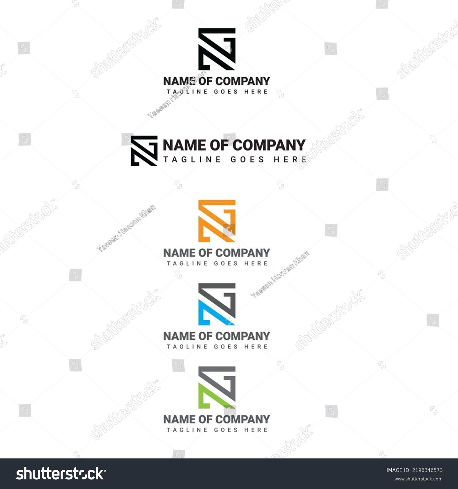 Square Logo Design Concept Vector Logo Stock Vector (Royalty Free ...