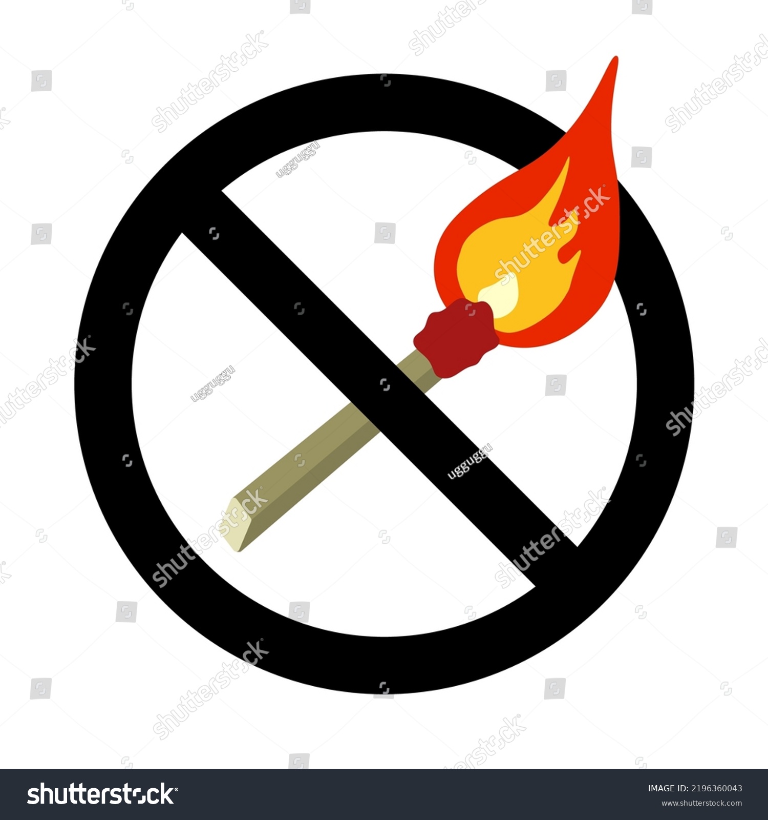 No Open Flame Black Sign Colorful Stock Vector Royalty Free Shutterstock