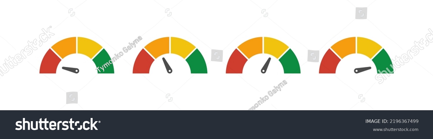 Set Vector Speedometer Meter Arrow Dashboard Stock Vector (Royalty Free ...