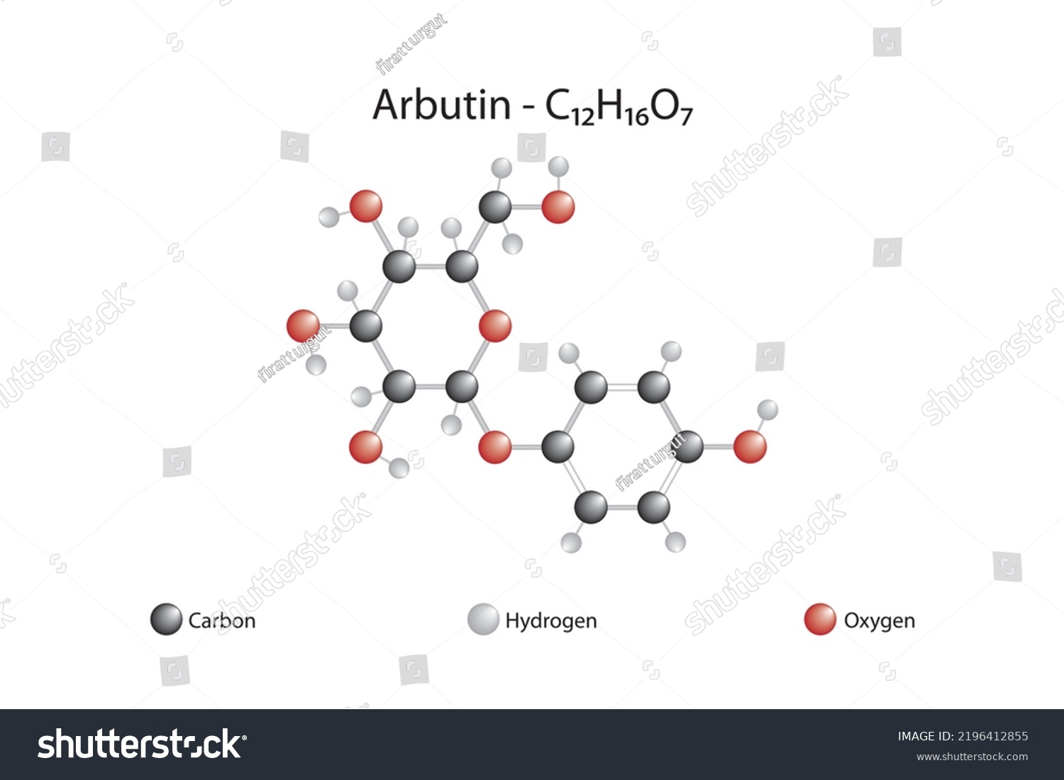 Molecular Formula Chemical Structure Arbutin Stock Vector (Royalty Free ...