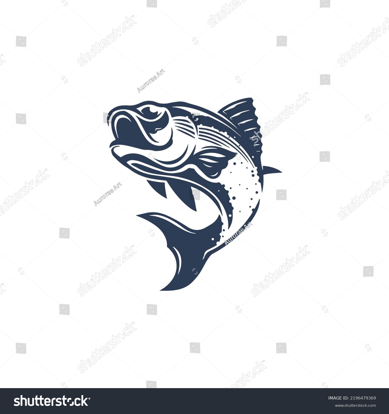 Fish Silhouette Logo Design Template Stock Vector (Royalty Free ...