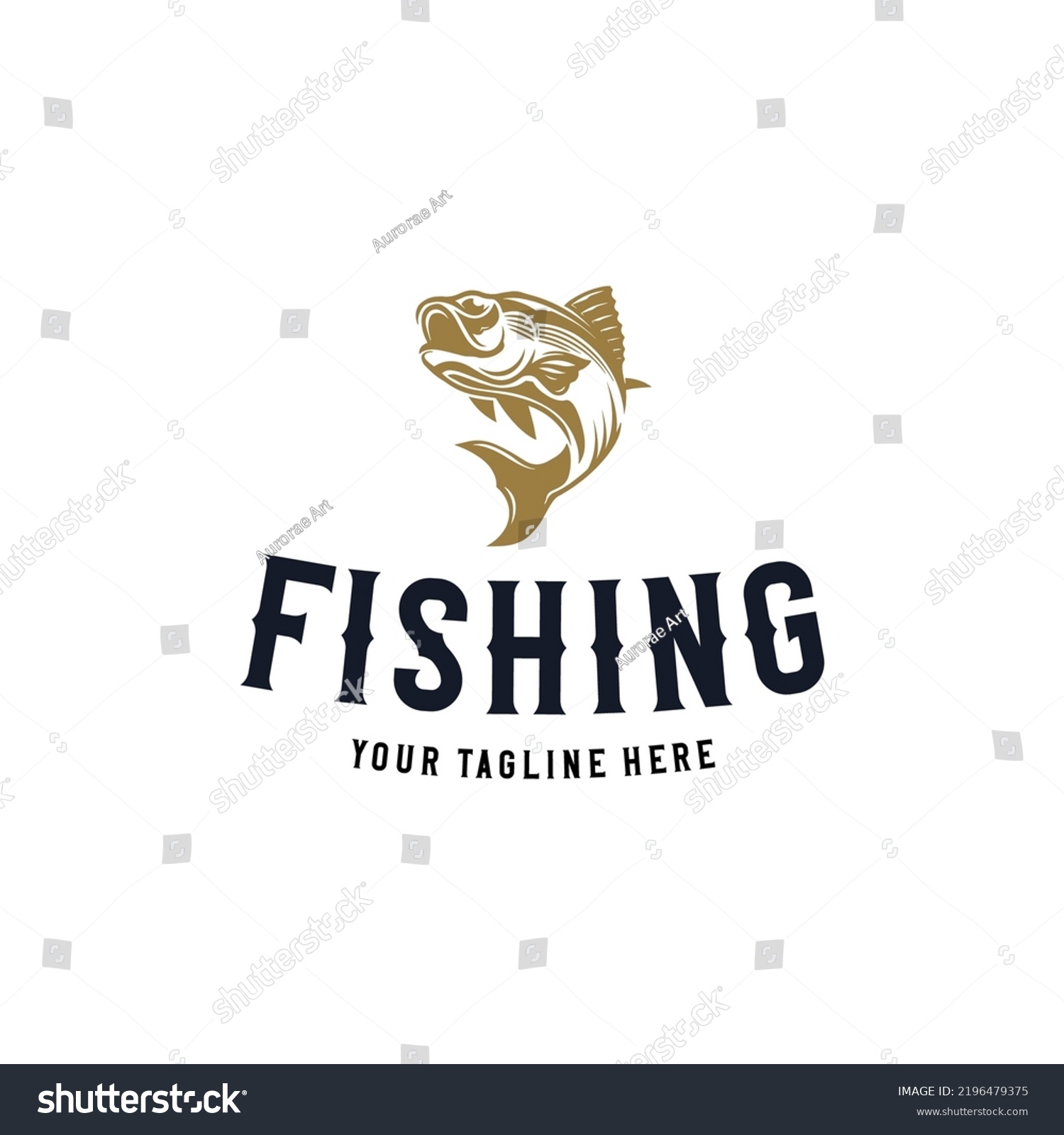 Fishing Tournament Logo Design Template Stock Vector (Royalty Free ...