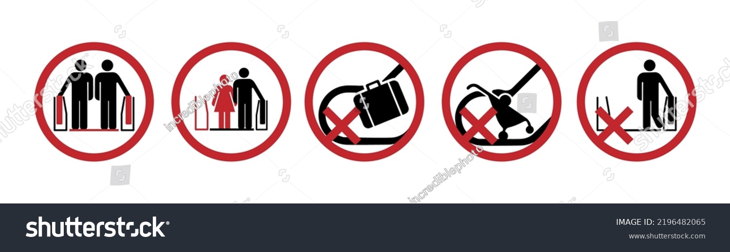 Escalate Sign Warning Vector Set Simple Stock Vector (Royalty Free ...