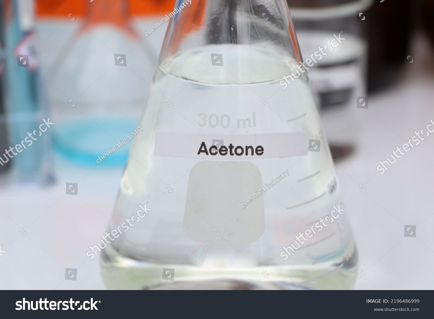 Acetone Glass Chemical Laboratory Industry Stock Photo 2196486999   Stock Photo Acetone In Glass Chemical In The Laboratory And Industry 2196486999 