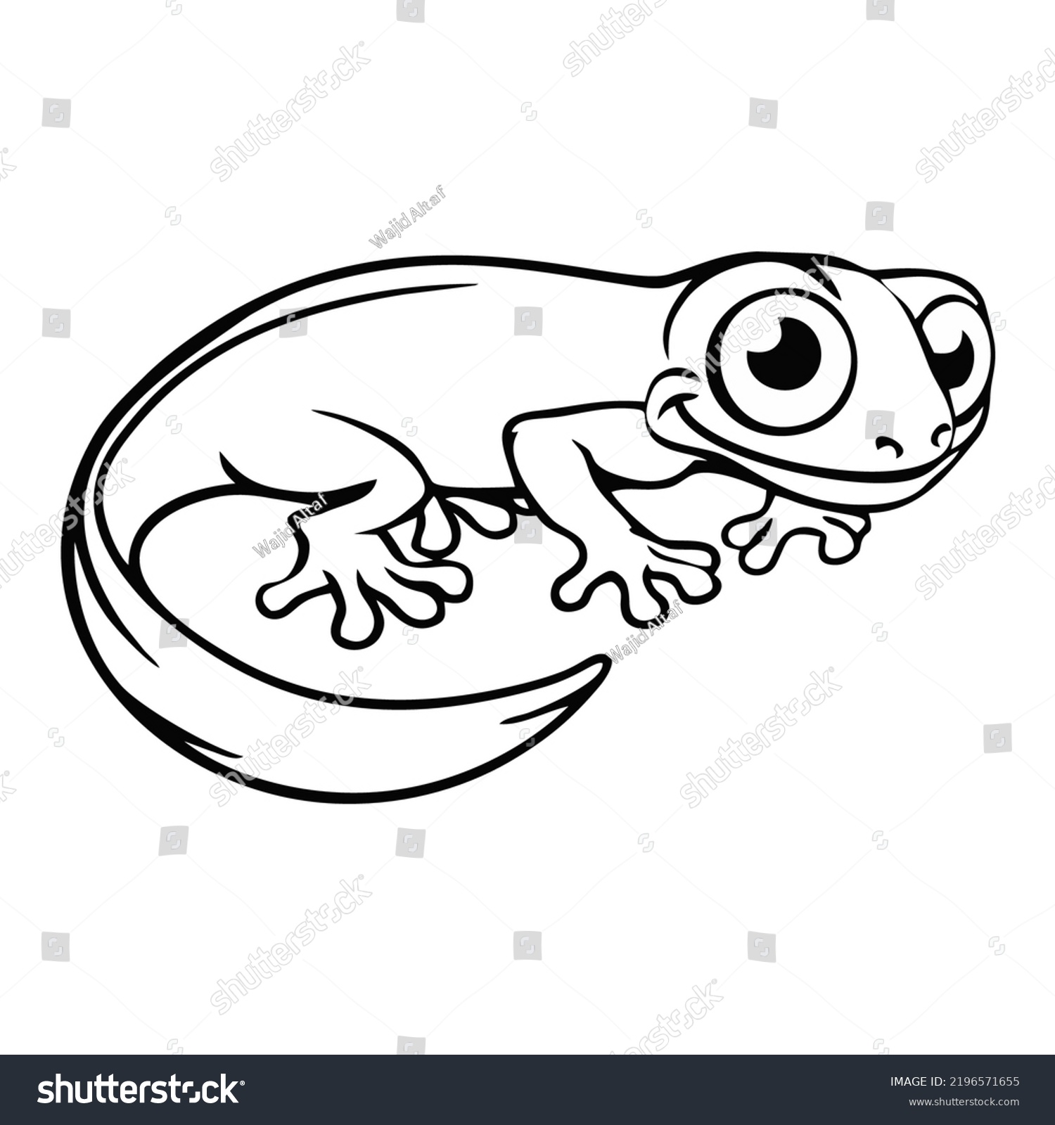 Lizard Vector Coloring Page Kids Stock Vector (Royalty Free) 2196571655 ...