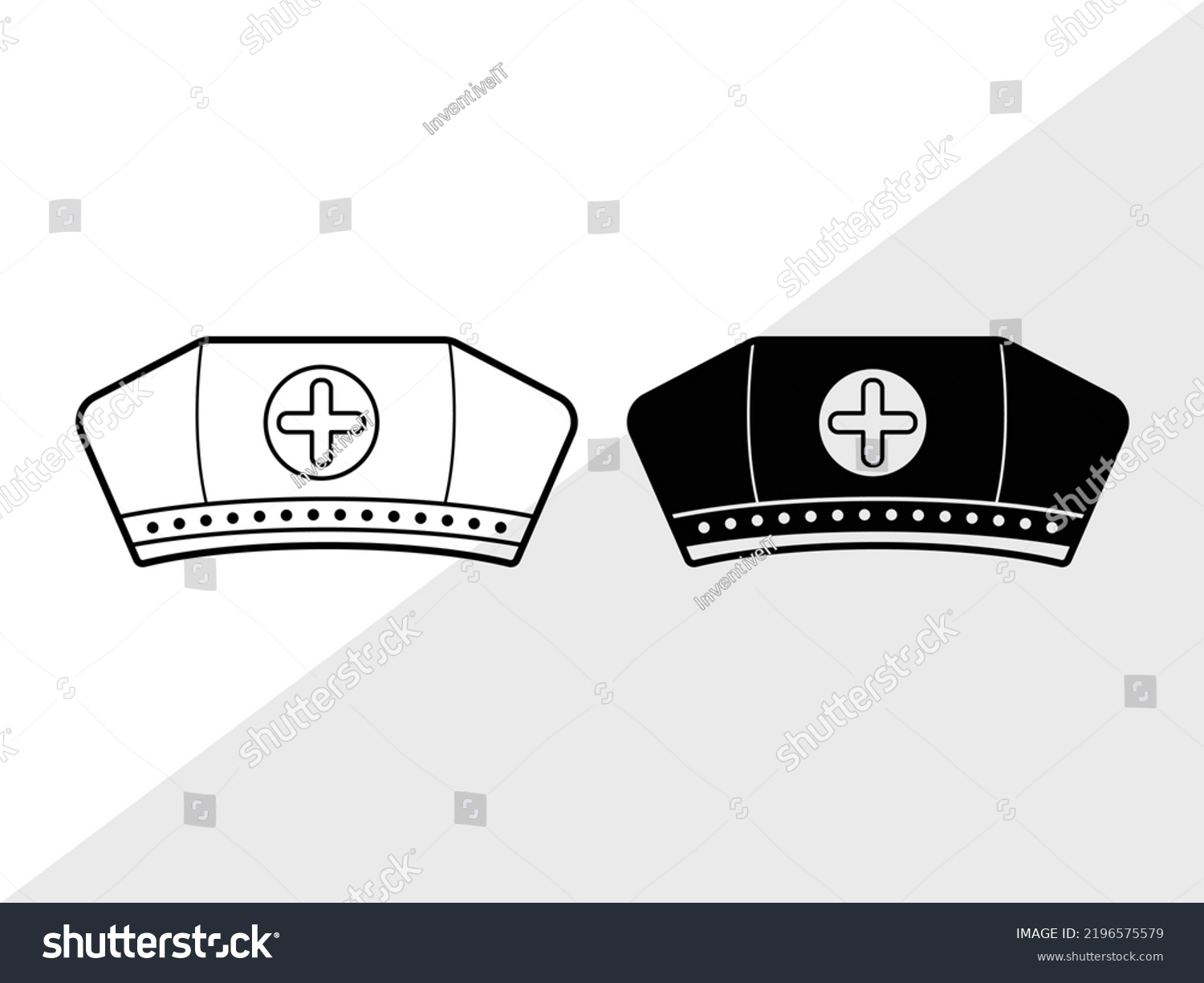 Nurse Hat Svg Printable Vector Illustration Stock Vector (Royalty Free ...