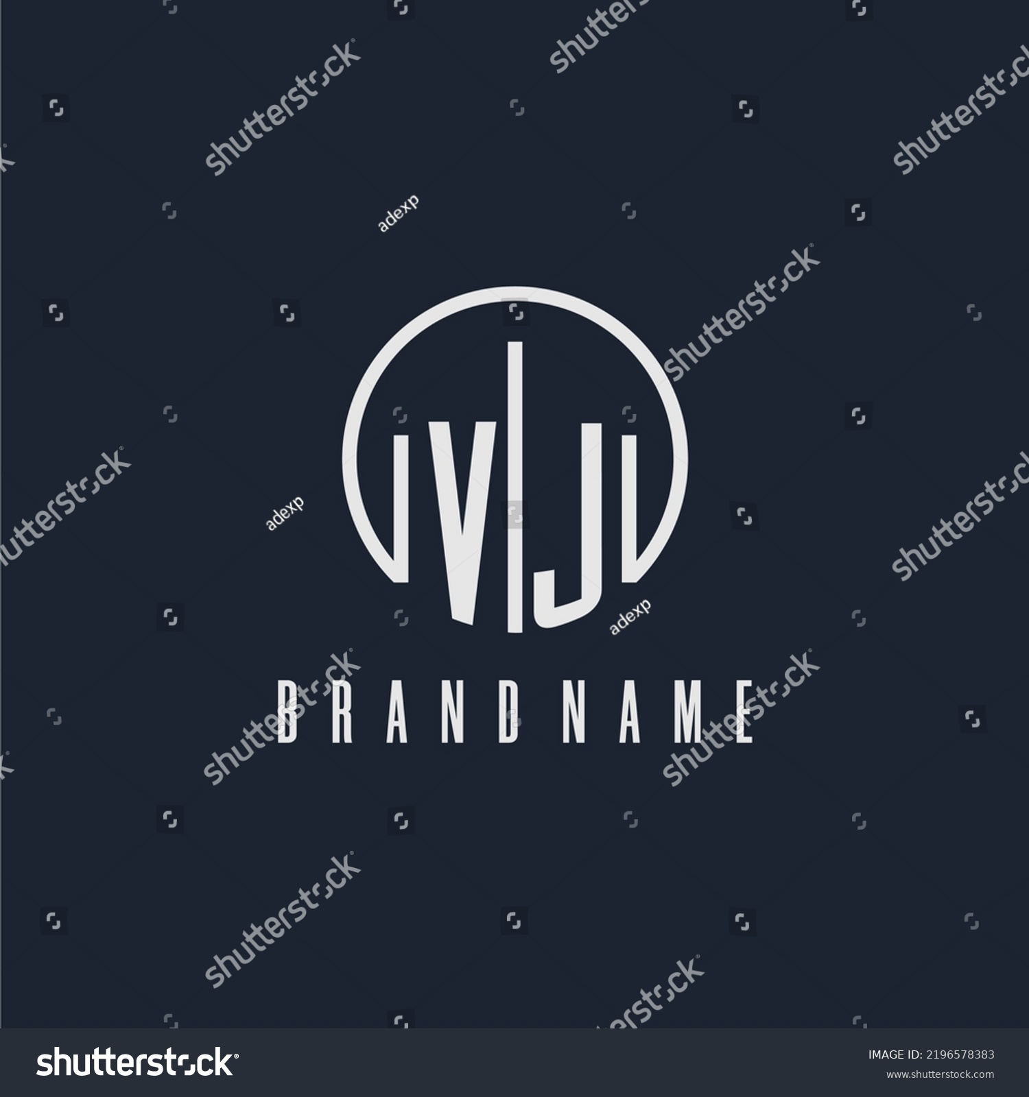 Vj Initial Monogram Logo Circle Style Stock Vector Royalty Free Shutterstock