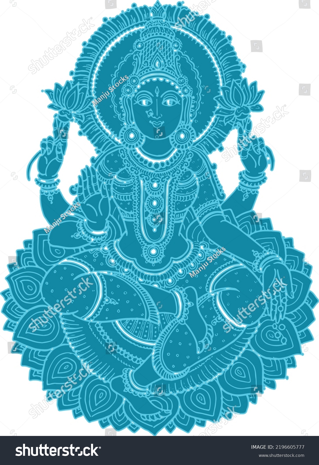 Drawing Sketch Hindu Famous Gods Like Stock Vector (Royalty Free ...