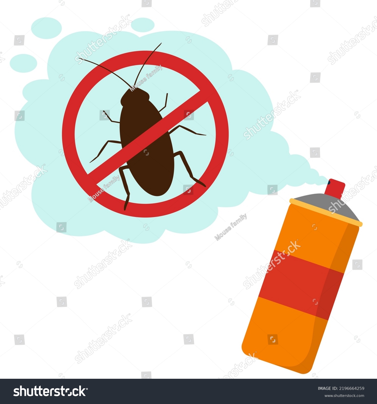 Cockroach Bug Spray Insecticide Sprayed On Stock Vector (Royalty Free ...