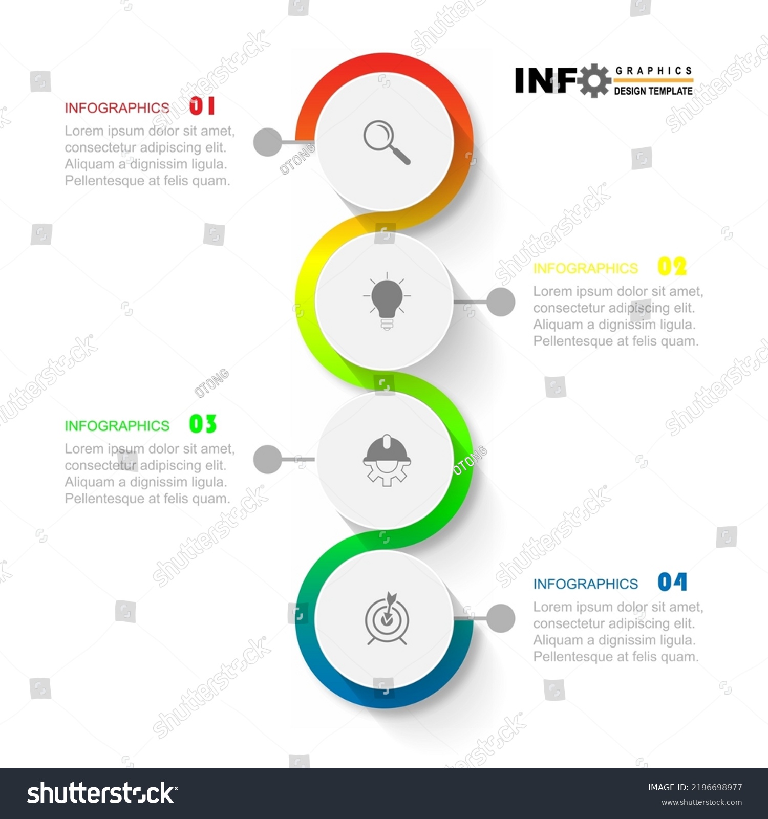 Vector Infographic Circle Design Template 4 Stock Vector (Royalty Free ...