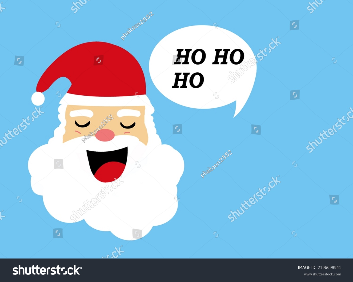 Santa Say Ho Ho Ho Christmas Stock Illustration 2196699941 | Shutterstock