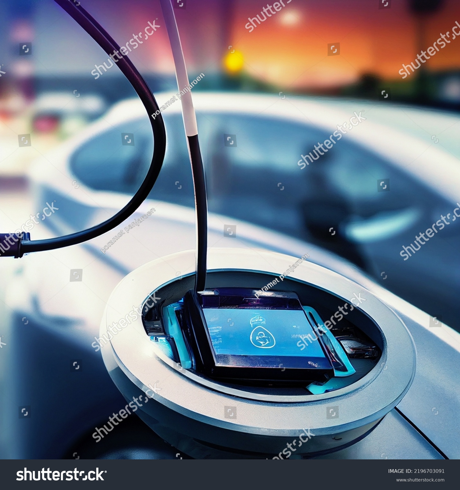 Emobility Electric Car Charging Battery Concept Stock Illustration 2196703091 Shutterstock