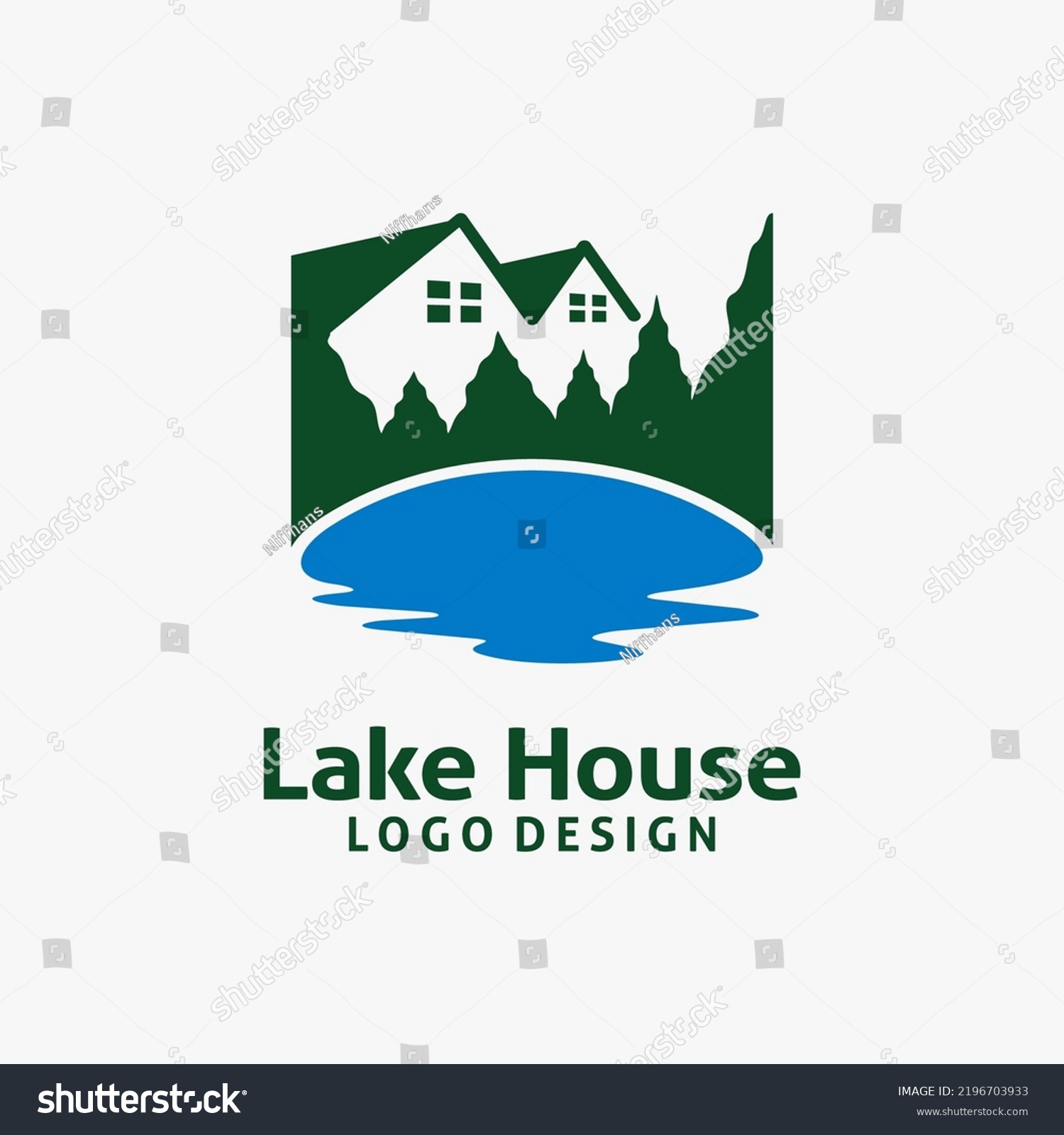 Lake House Logo Design Vector Stock Vector (Royalty Free) 2196703933 ...