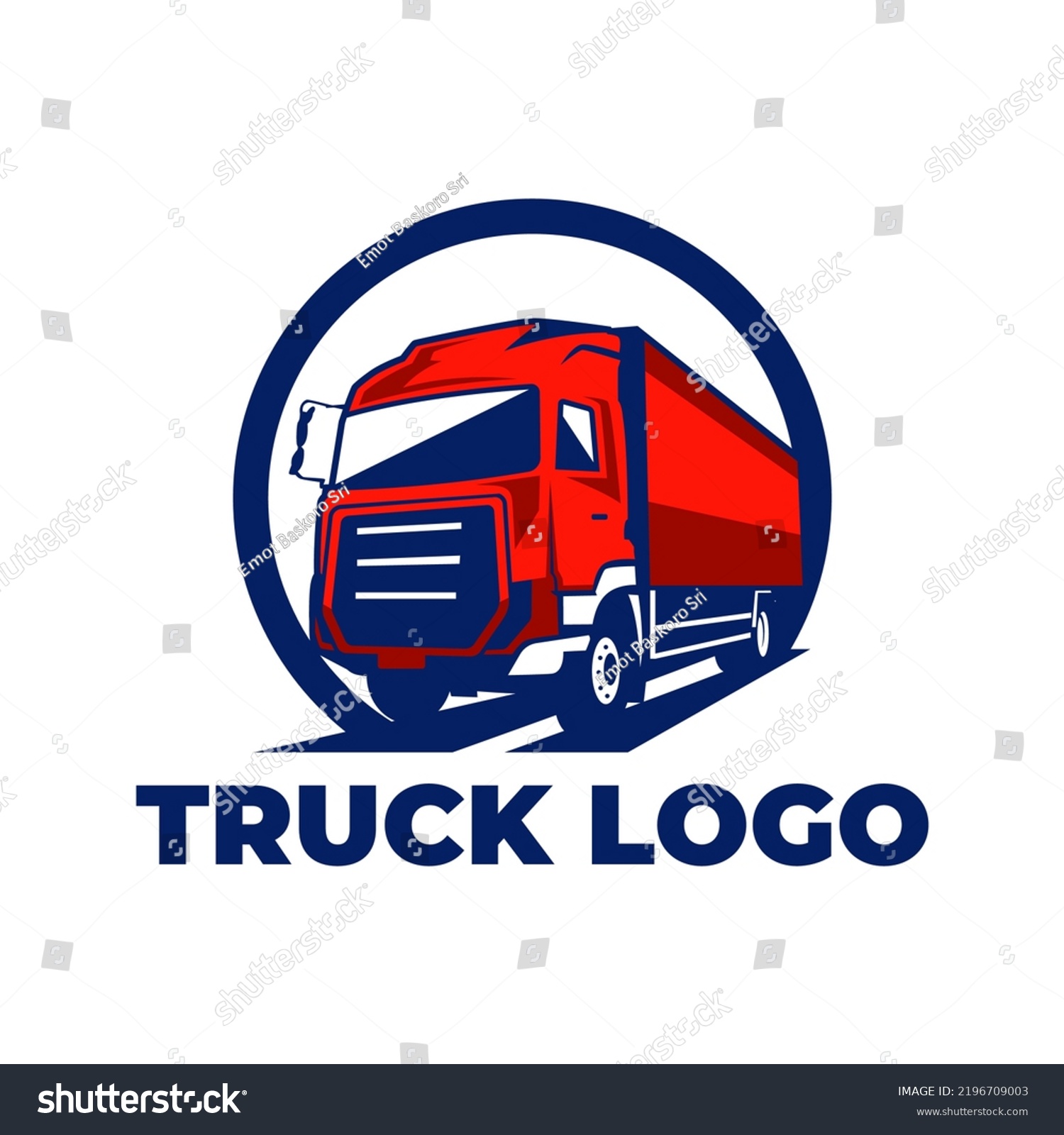 Truck Circle Templates Logo Design Stock Vector (Royalty Free ...