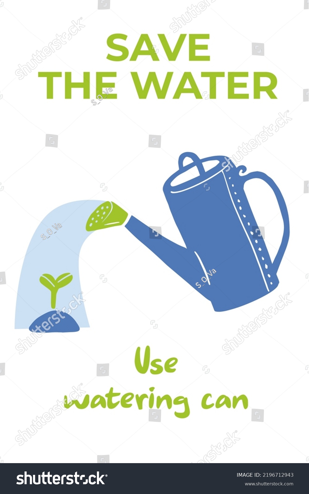 Save Water Design Vector Illustration Concept Stock Vector (Royalty ...