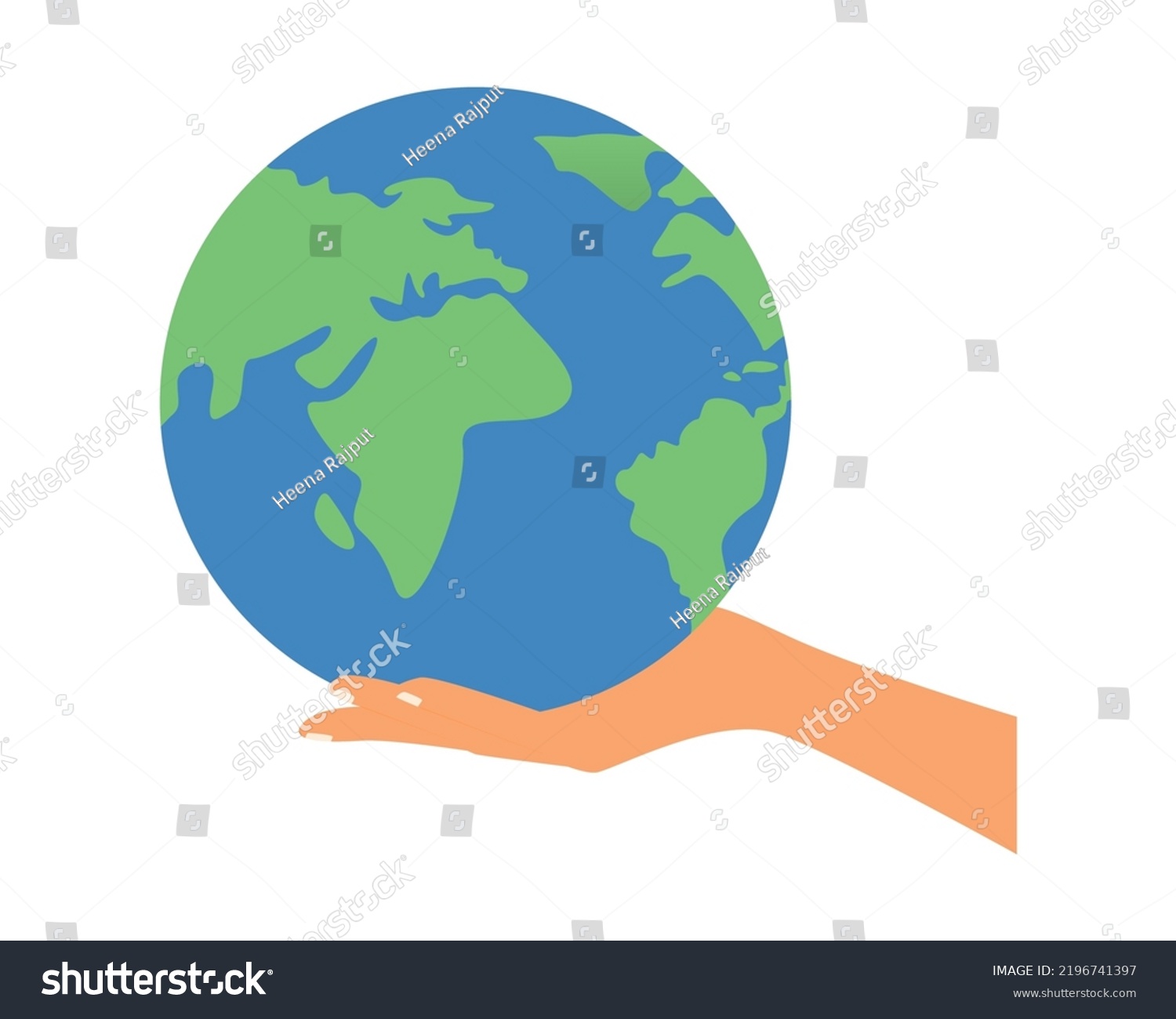 People Take Care Earth Save Planet Stock Vector (Royalty Free ...