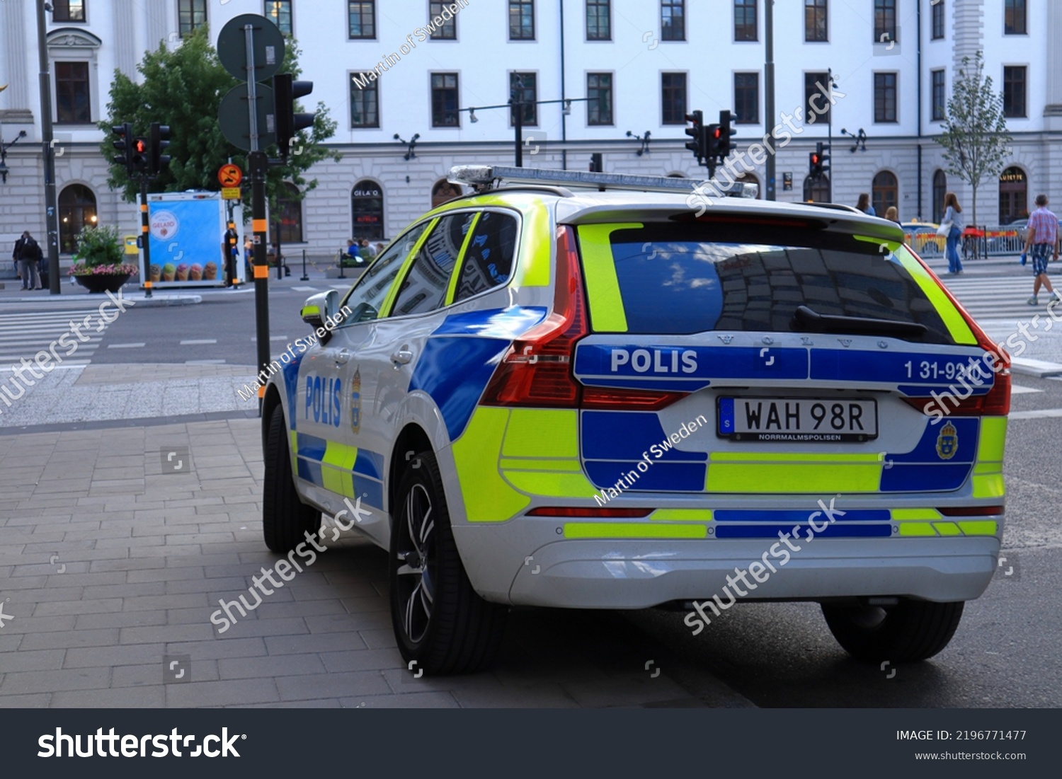 Stockholm Sweden 07282022 Swedish Police Car Stock Photo 2196771477 ...